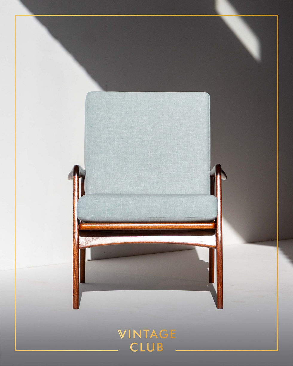 Thumbnail: Pair of Minimalist Mid-Century Modern teak lounge chairs