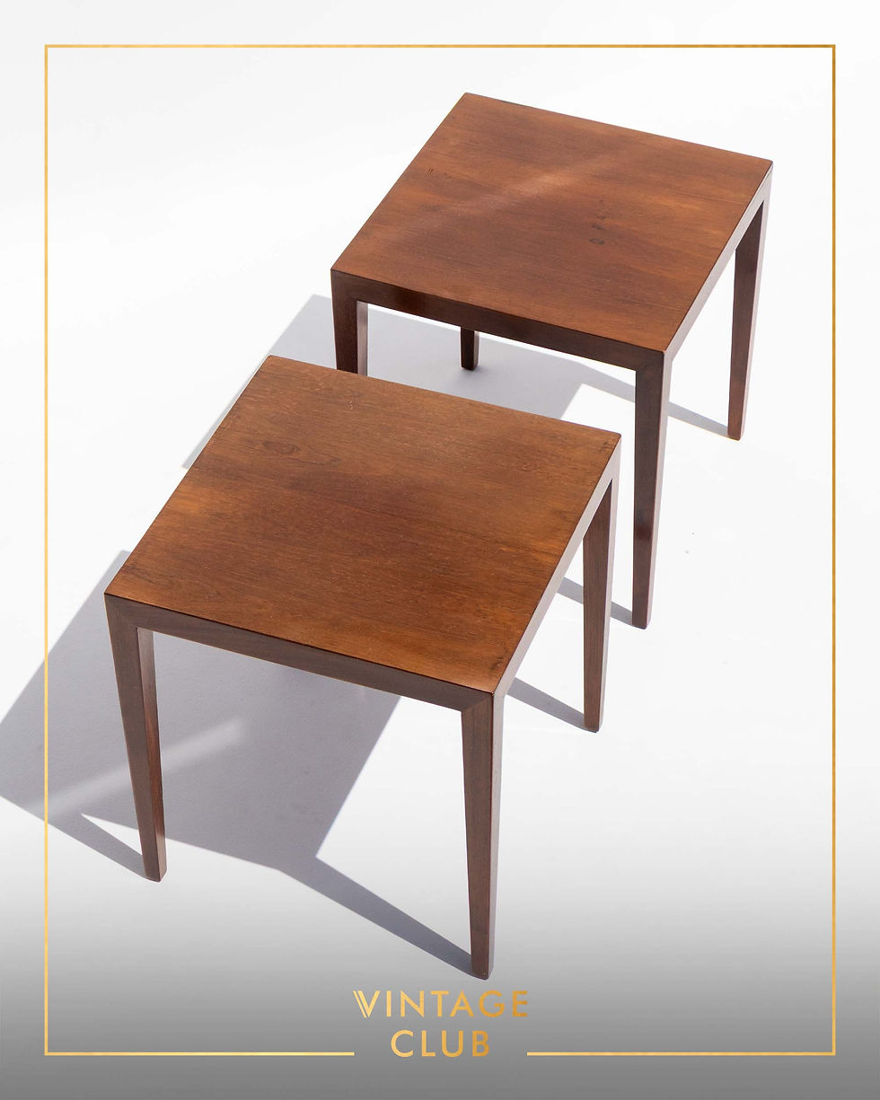 Thumbnail: Pair of Danish Modern teak side tables by Severin Hansen, Denmark 1960s