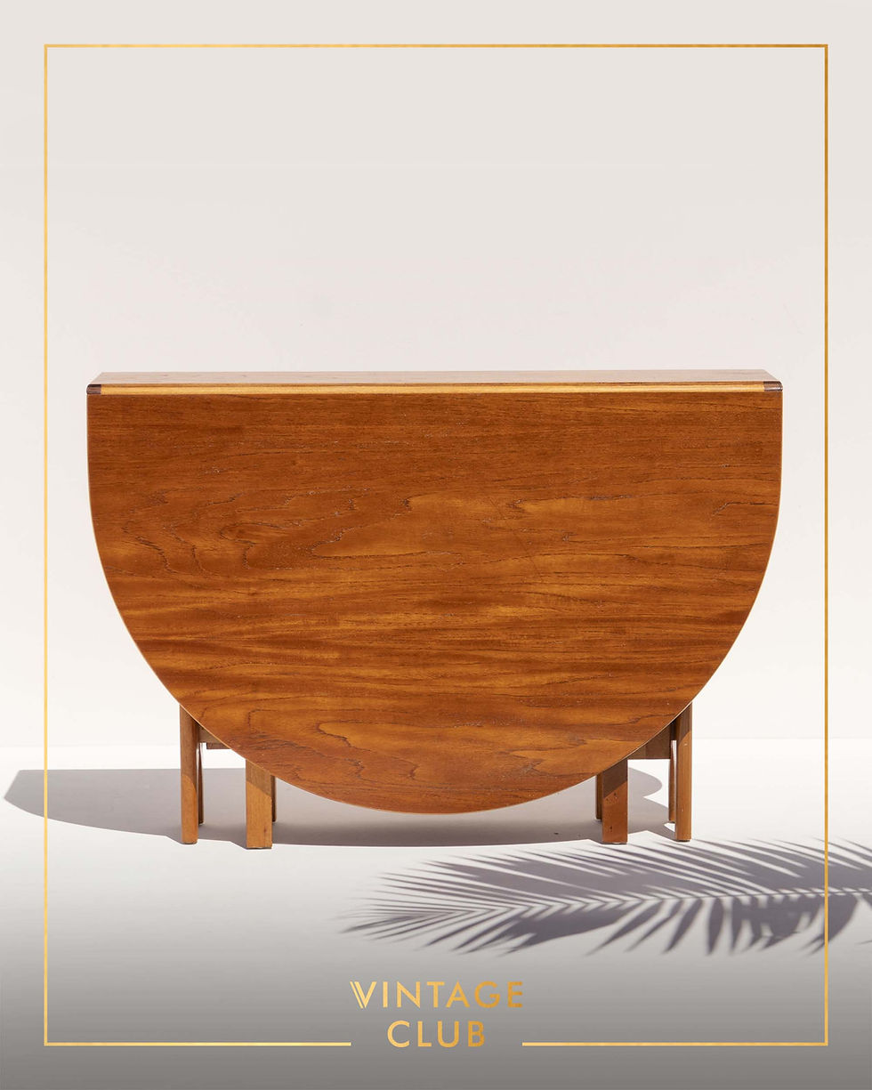 Thumbnail: Mid-Century teak oval drop leaf gate leg table attributed to Jentique, UK