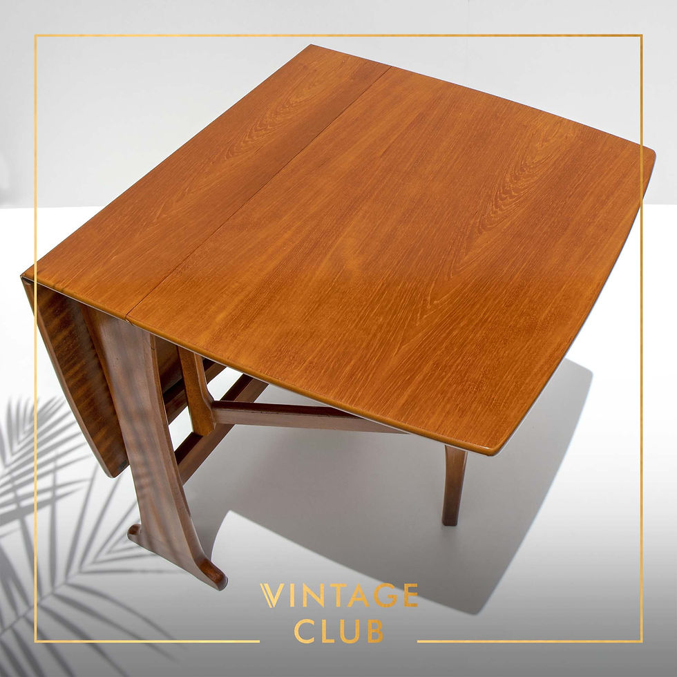 Thumbnail: Rare Mid-Century Modern 1960's/70's Legate slimline teak gateleg dining table