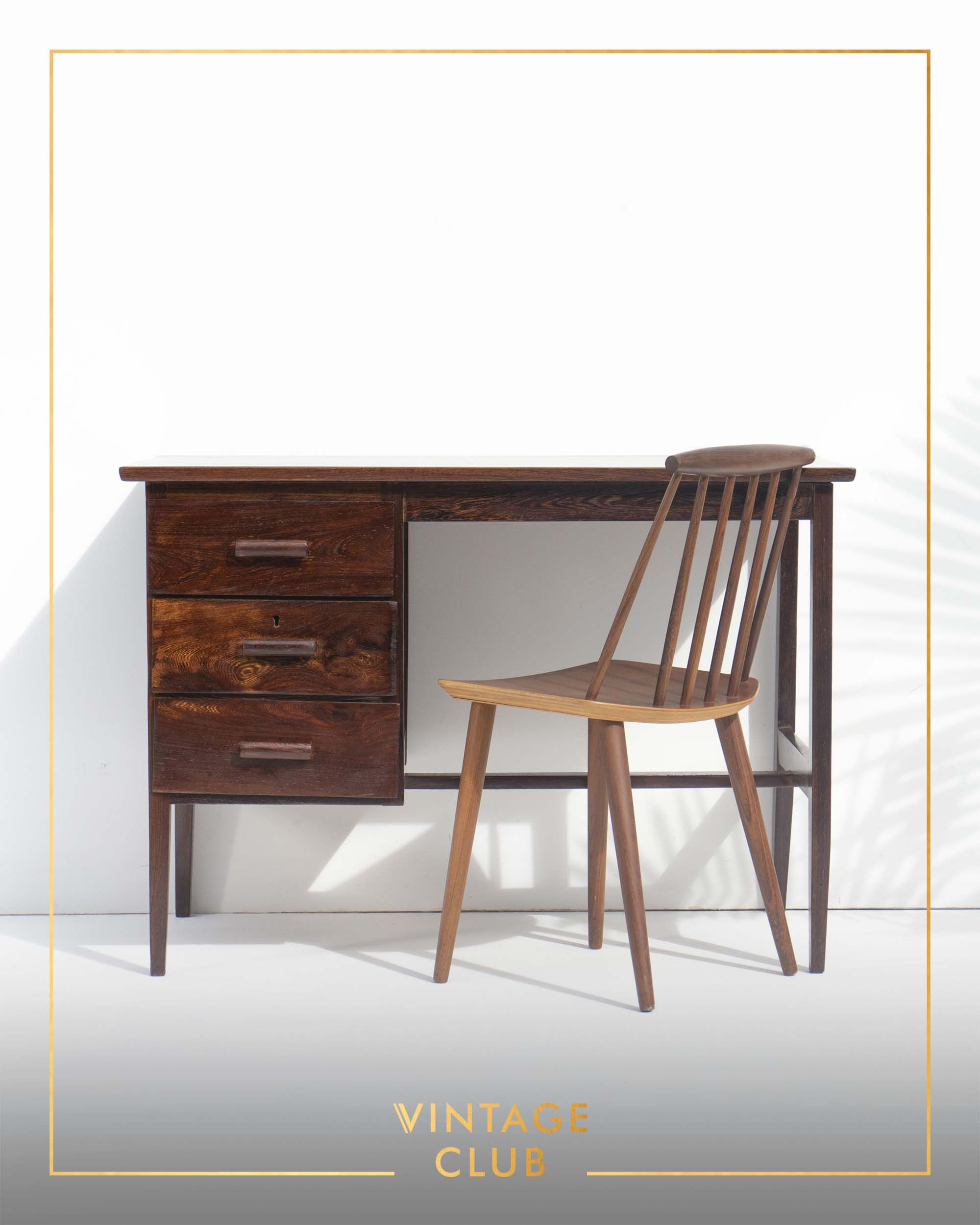 Vintage solid Partridge wood desk