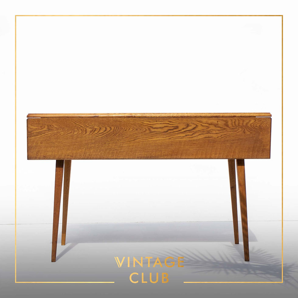 Thumbnail: Mid-Century Modern Solid Oak Drop Leaf Folding dining-room table