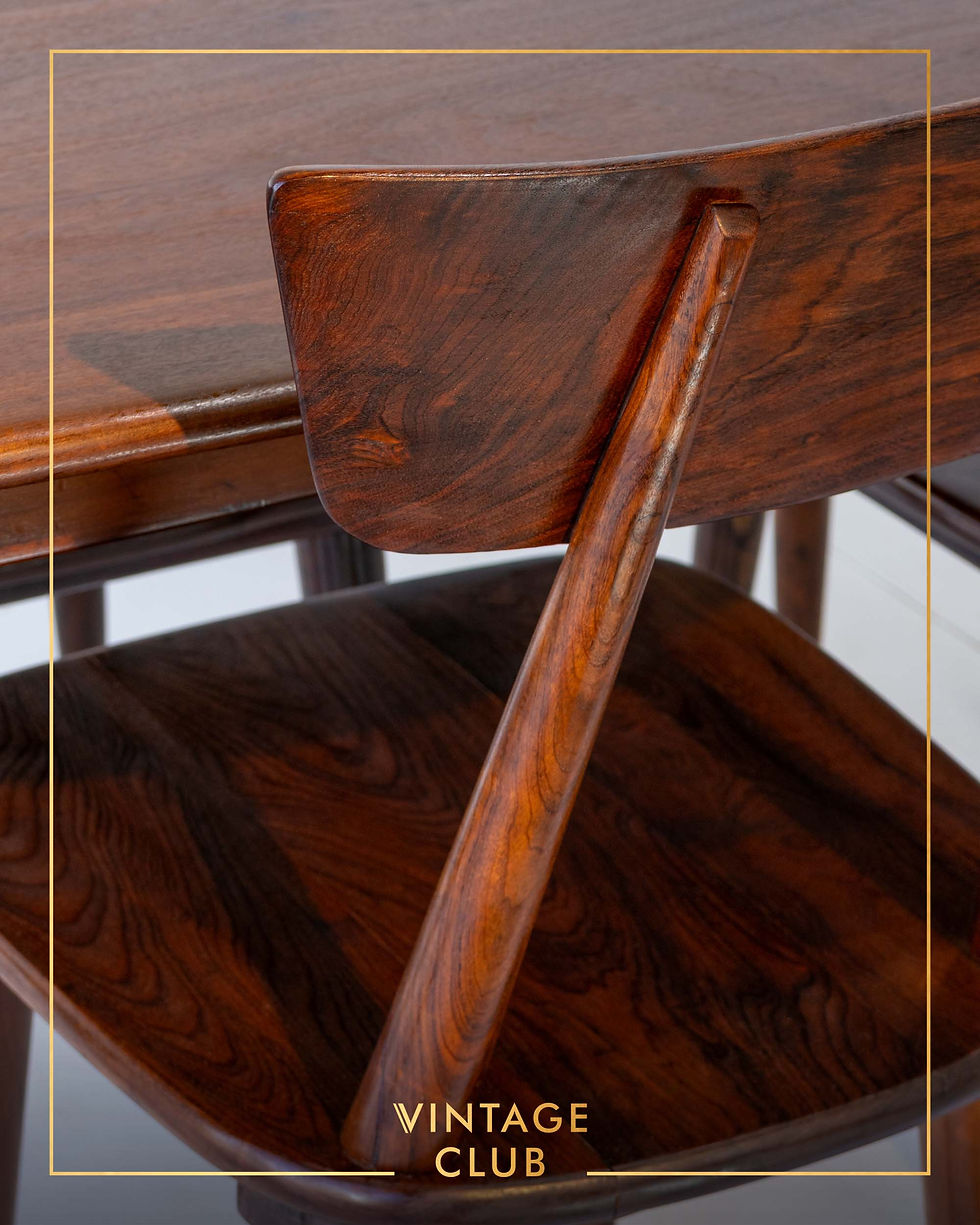 Thumbnail: EE Meyer for Binnehuis Solid Imbuia Dining Table, 1960's