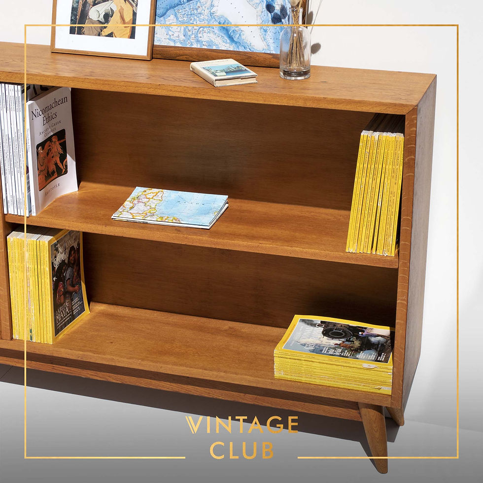 Thumbnail: Mid-Century Modern Solid Oak Bookcase