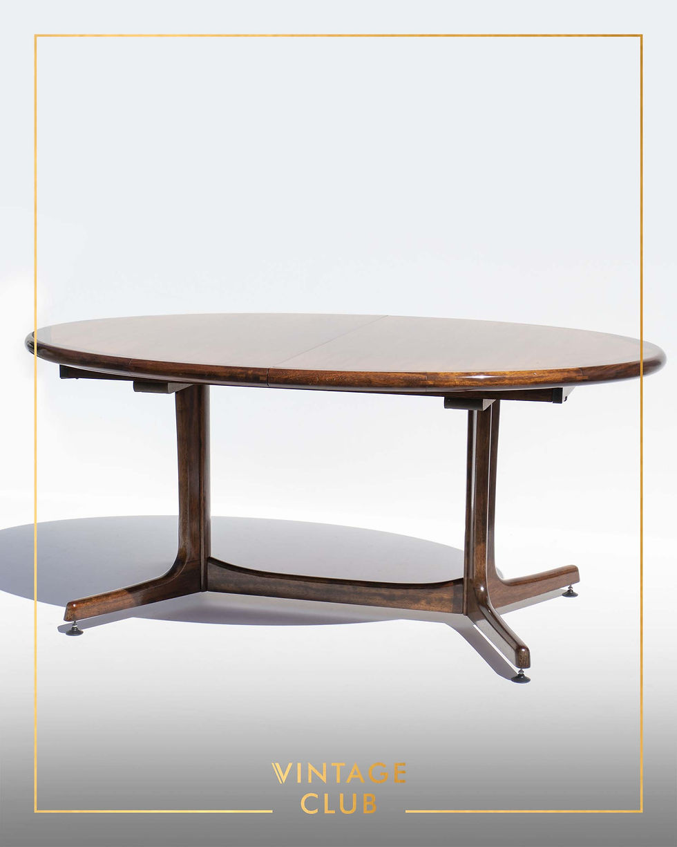 Thumbnail: Vintage Danish imported dining-room table by Dyrlund in Brazilian Rosewood