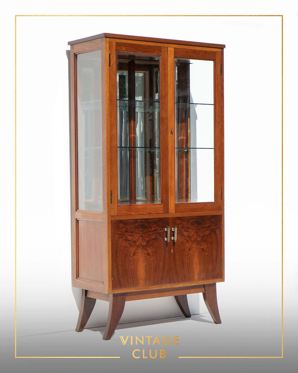 Thumbnail: Vintage Teak display cabinet / bookcase