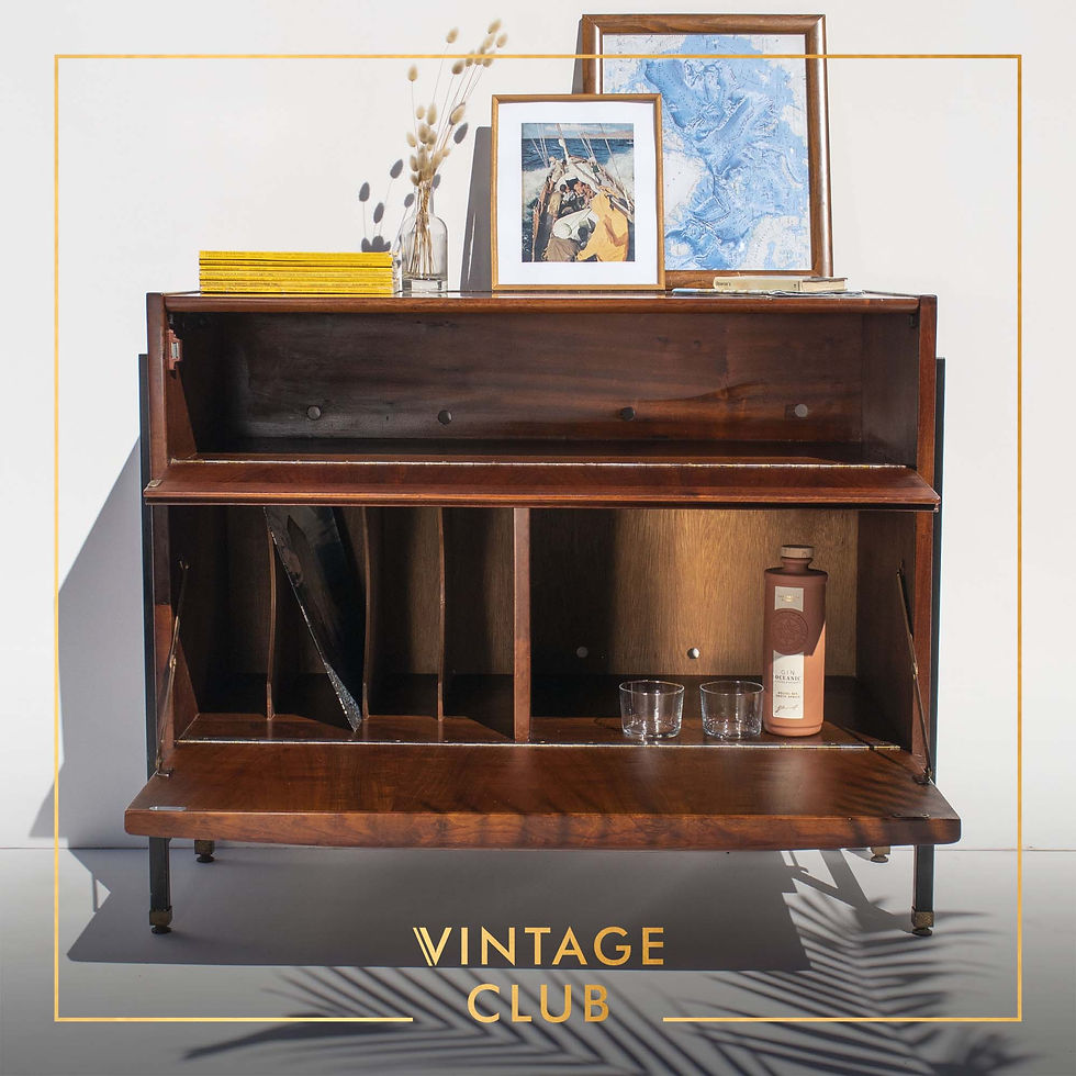 Thumbnail: 1970’s Record cabinet in solid Imbuia by EE Meyer for Binnehuis