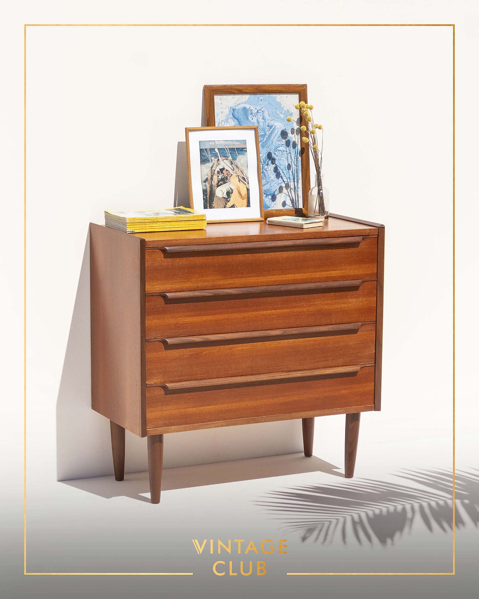 Thumbnail: Original Vintage Mid-century Danish teak chest of drawers