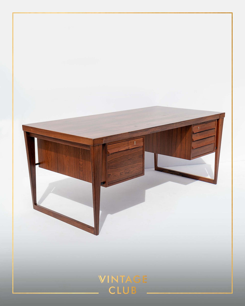 Thumbnail: Iconic Model FM 70 Rosewood Freestanding Desk by Kai Kristiansen, Denmark, 1958