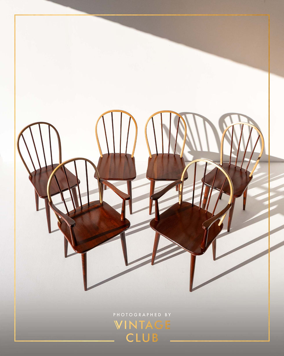 Thumbnail: Imbuia Dining Suite by E. E. Meyer for Binnehuis, South Africa, c. 1960s–1970s