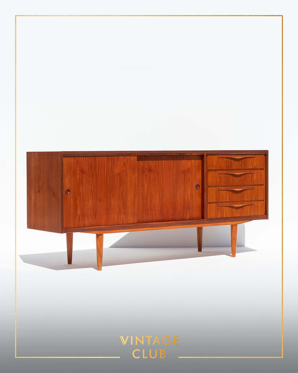 Thumbnail: Original Vintage Danish Modern sideboard in Burmese teak, Denmark
