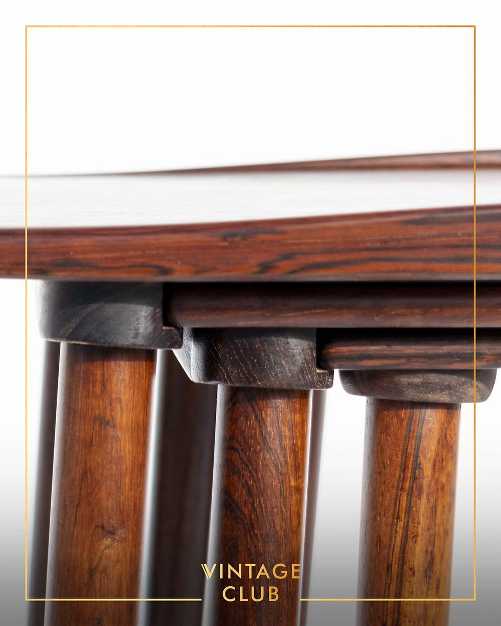 Thumbnail: Mid modern Danish nesting tables in rosewood by Jens Quistgaard