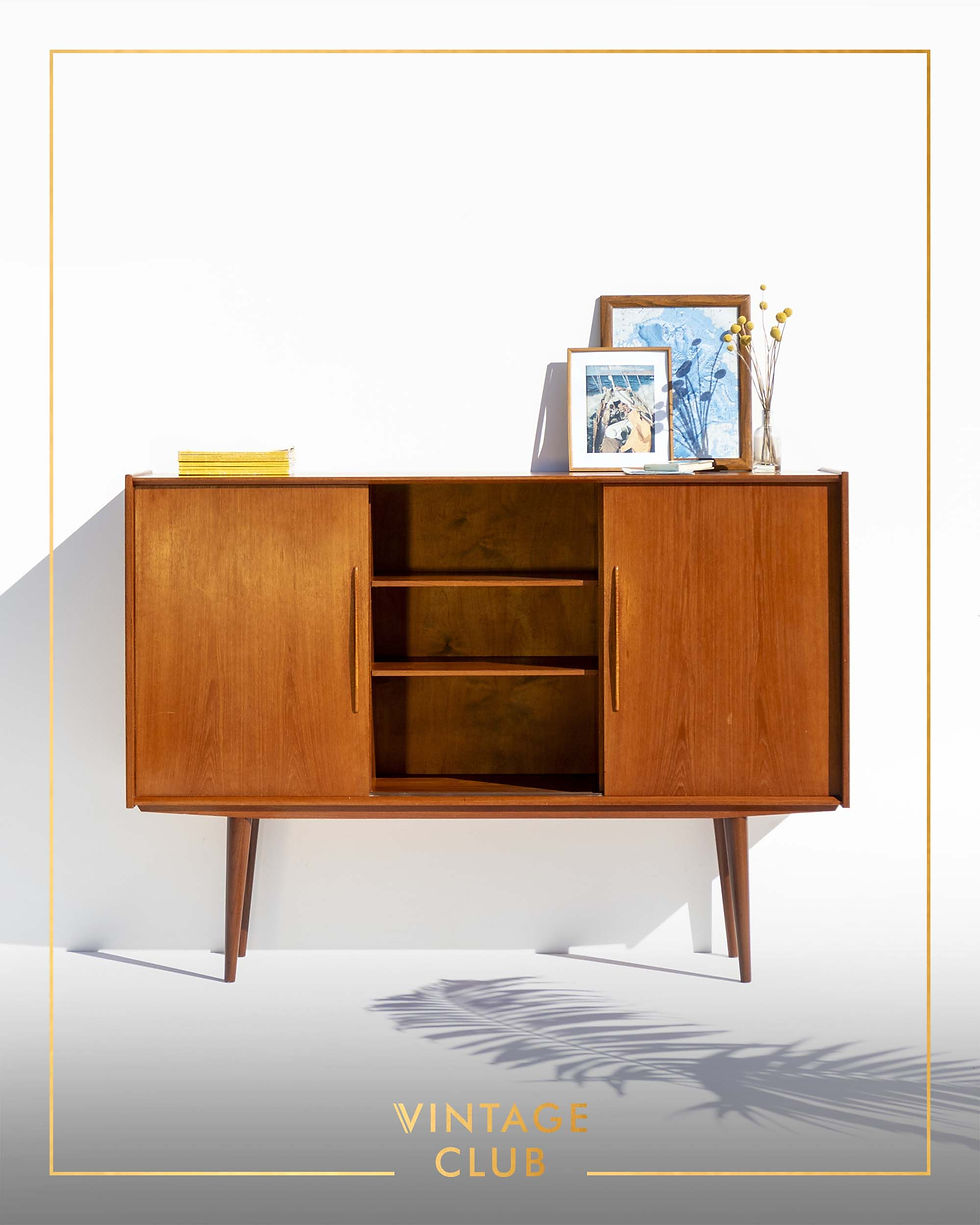 Thumbnail: Original Vintage Mid-century Danish teak highboard by Farsø Møbelfabrik, Denmark