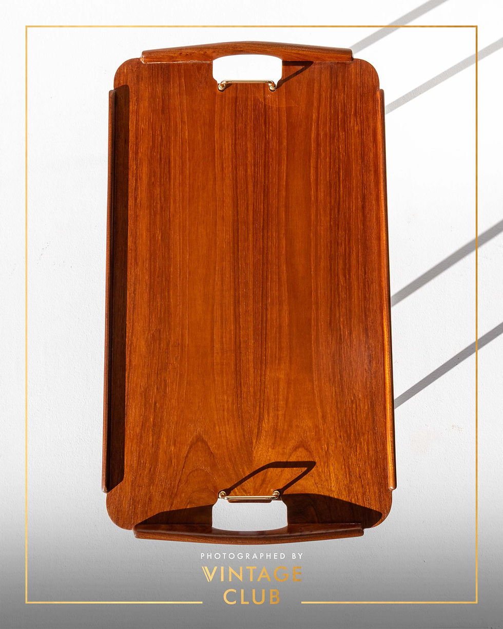 Thumbnail: Folding Teak & Oak Serving Tray Table by Aase Dreieri, Ganddal, Norway