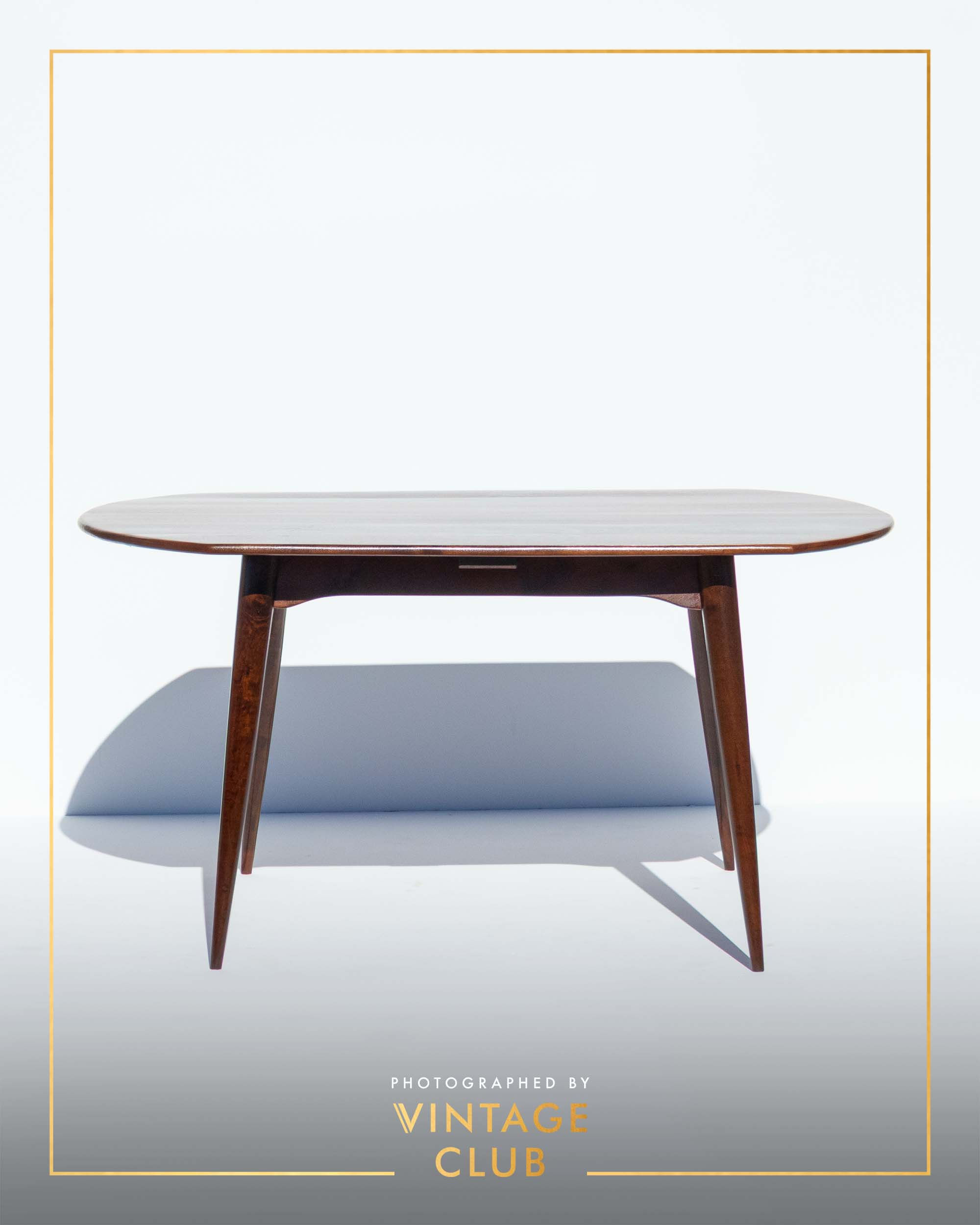 EE Meyer for Binnehuis Solid Imbuia Dining Table, South Africa, c. 1960s
