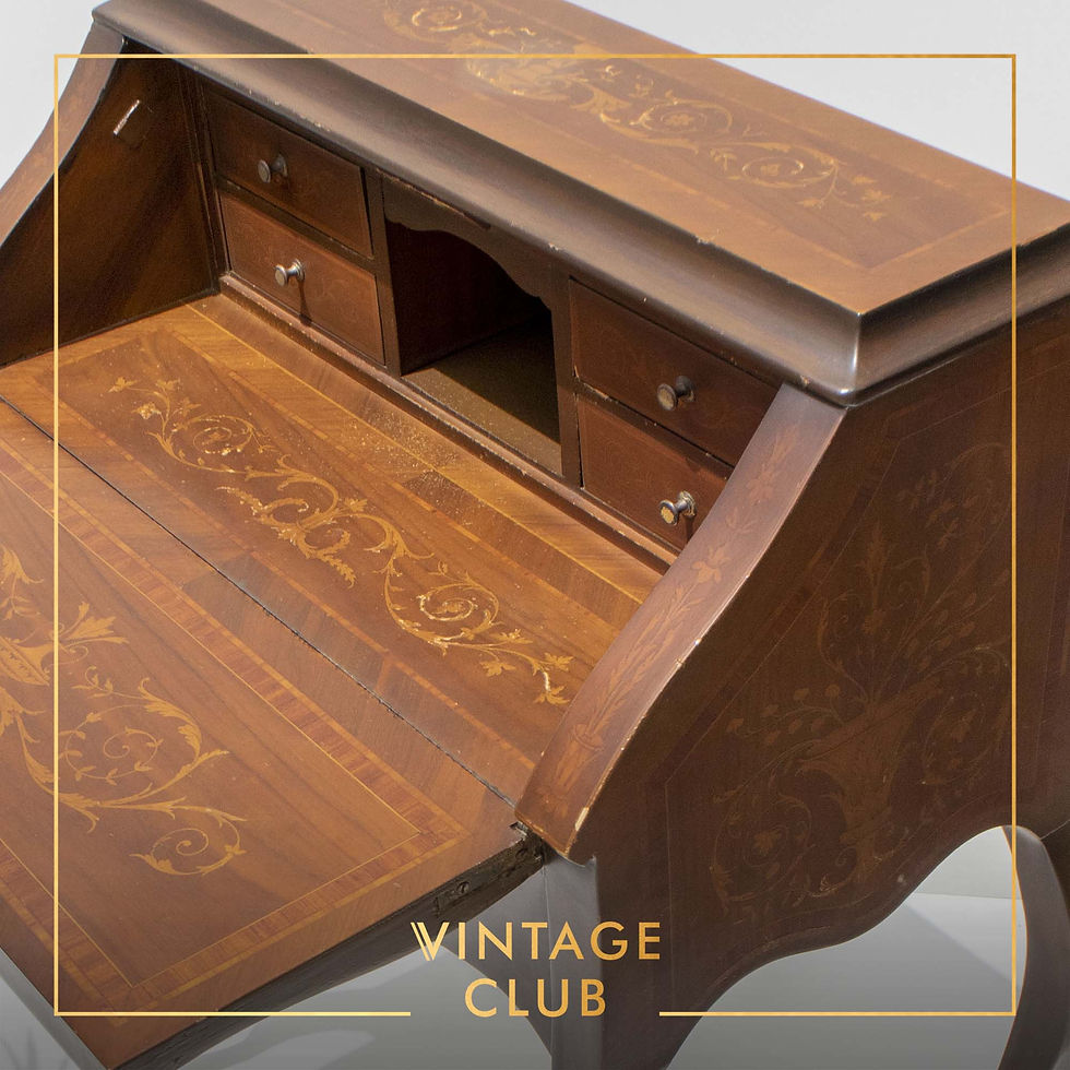 Thumbnail: Antique French Mahogany inlaid Bureau De Dame /  Ladies Writing Bureau