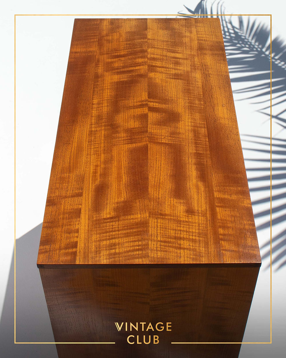 Thumbnail: Danish Mid-Century Modern Satinwood Record Storage Cabinet