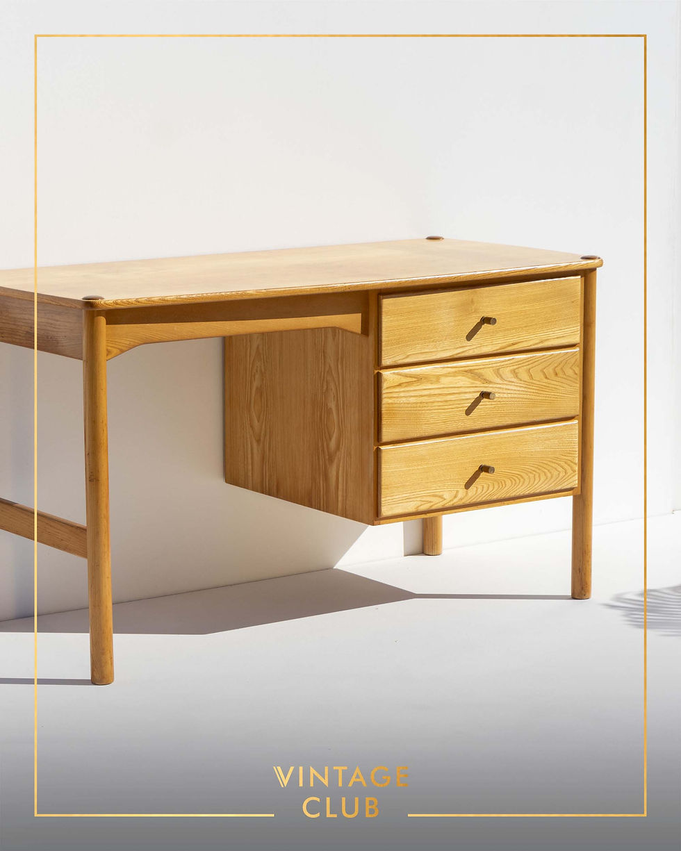 Thumbnail: Vintage Writing Desk and Chair Set