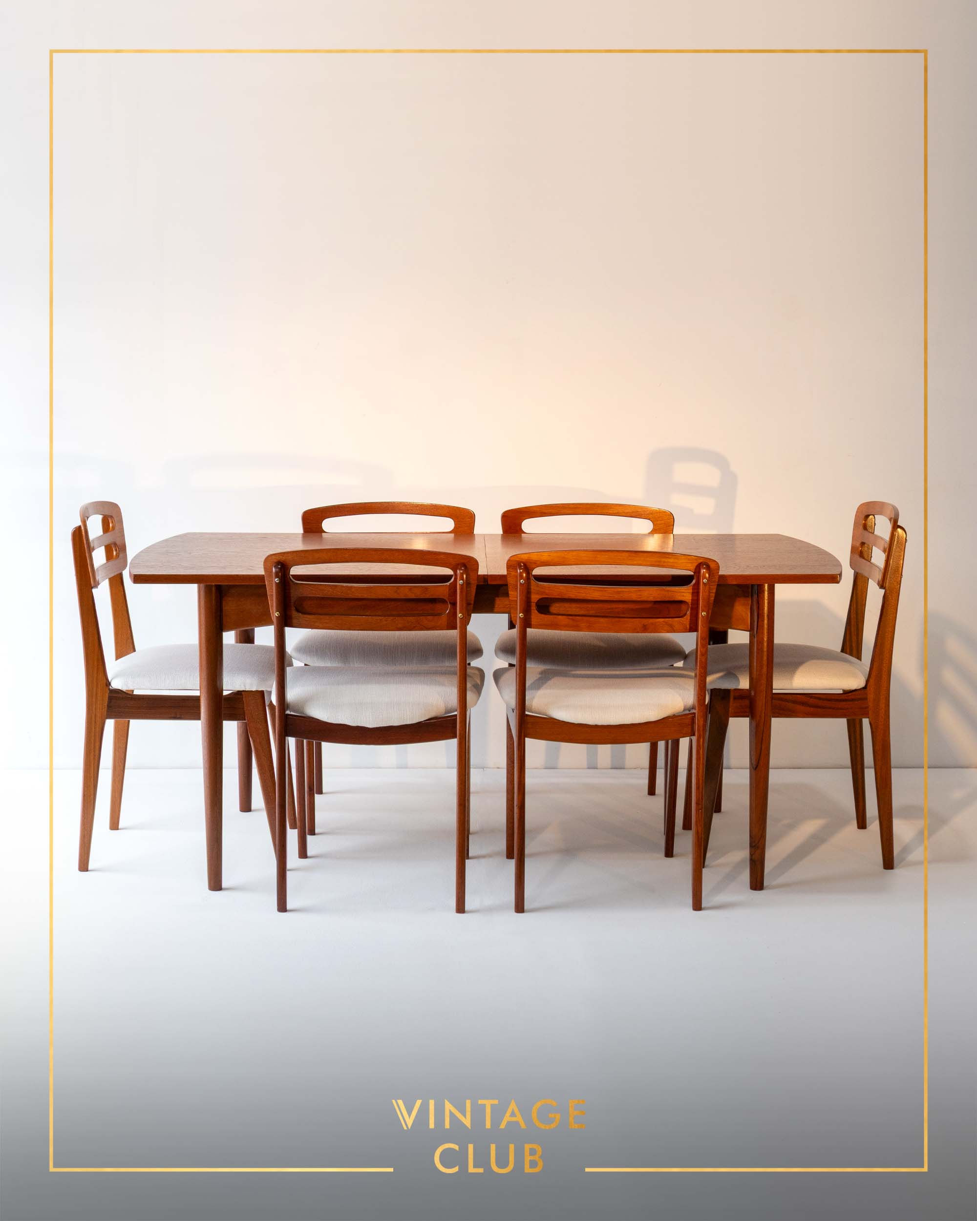 Original Vintage ‘Dane’ dining-room suite in Burma Teak by Frystark
