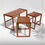 Thumbnail: Teak nesting table set designed by Arne Hovmand-Olsen for Mogens Kold, Denmark