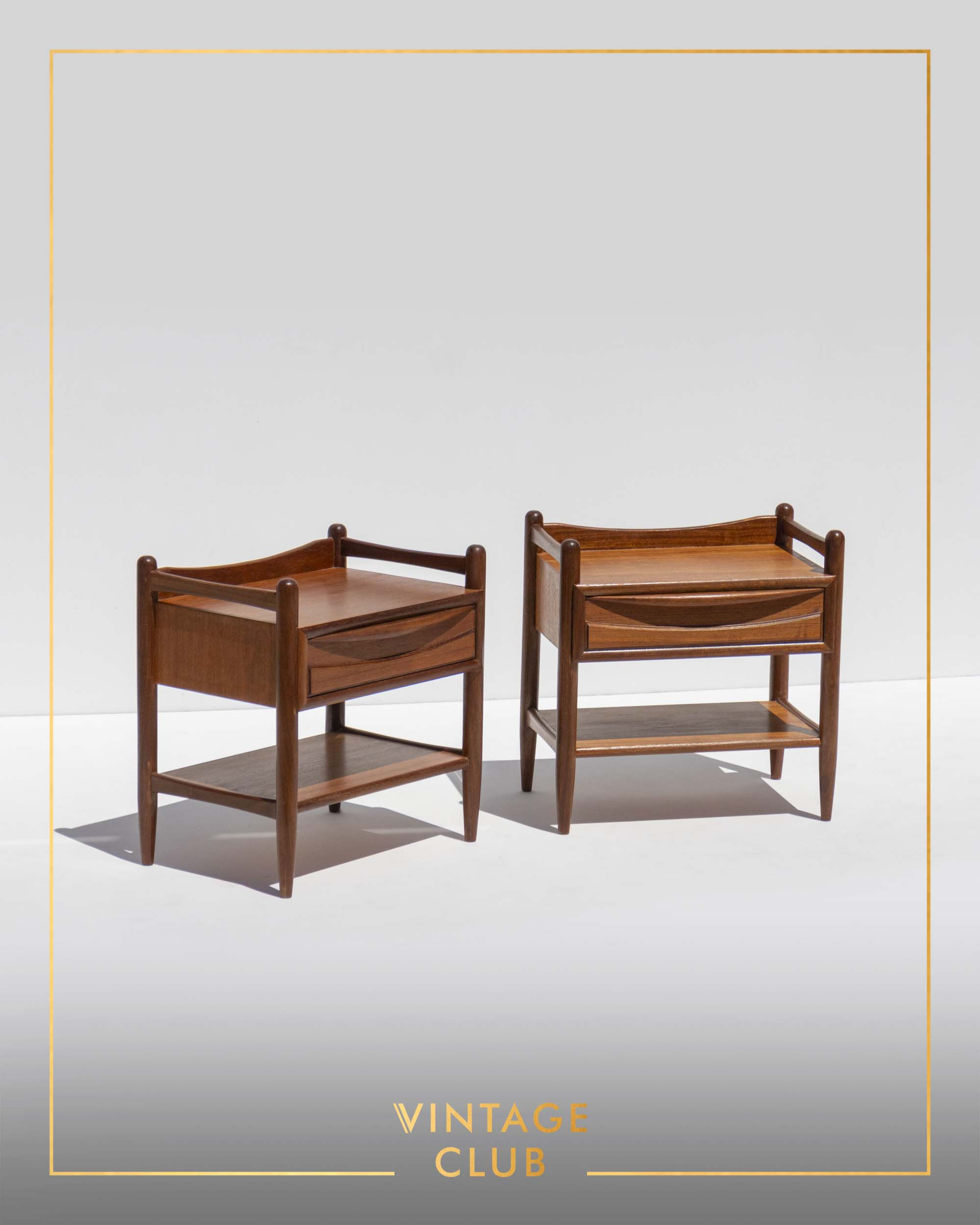 A pair of Vintage Danish mid-century teak bedside tables/pedestals, circa 1960’s