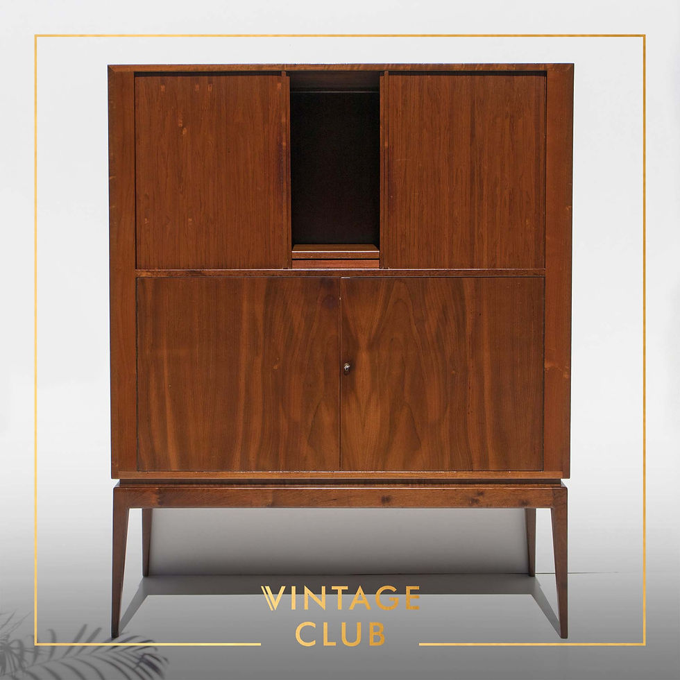 Thumbnail: Rare Mid-Century Solid Imbuia Drinks Cabinet by EE Meyer for Binnehuis