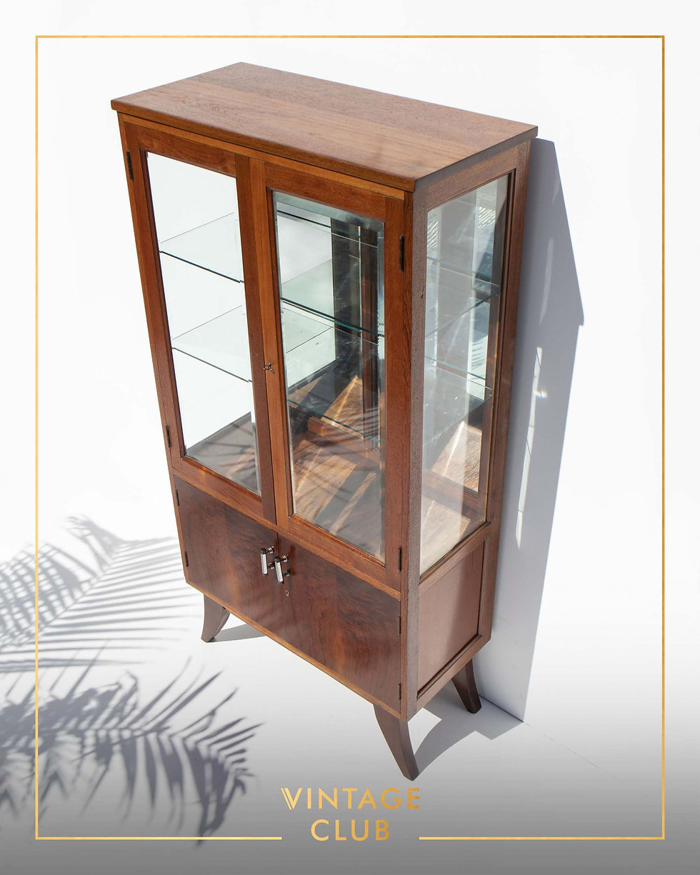Thumbnail: Vintage Teak display cabinet / bookcase