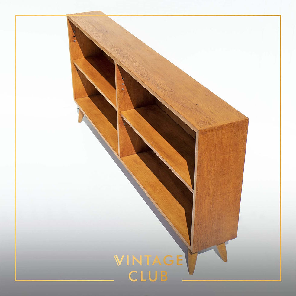 Thumbnail: Mid-Century Modern Solid Oak Bookcase