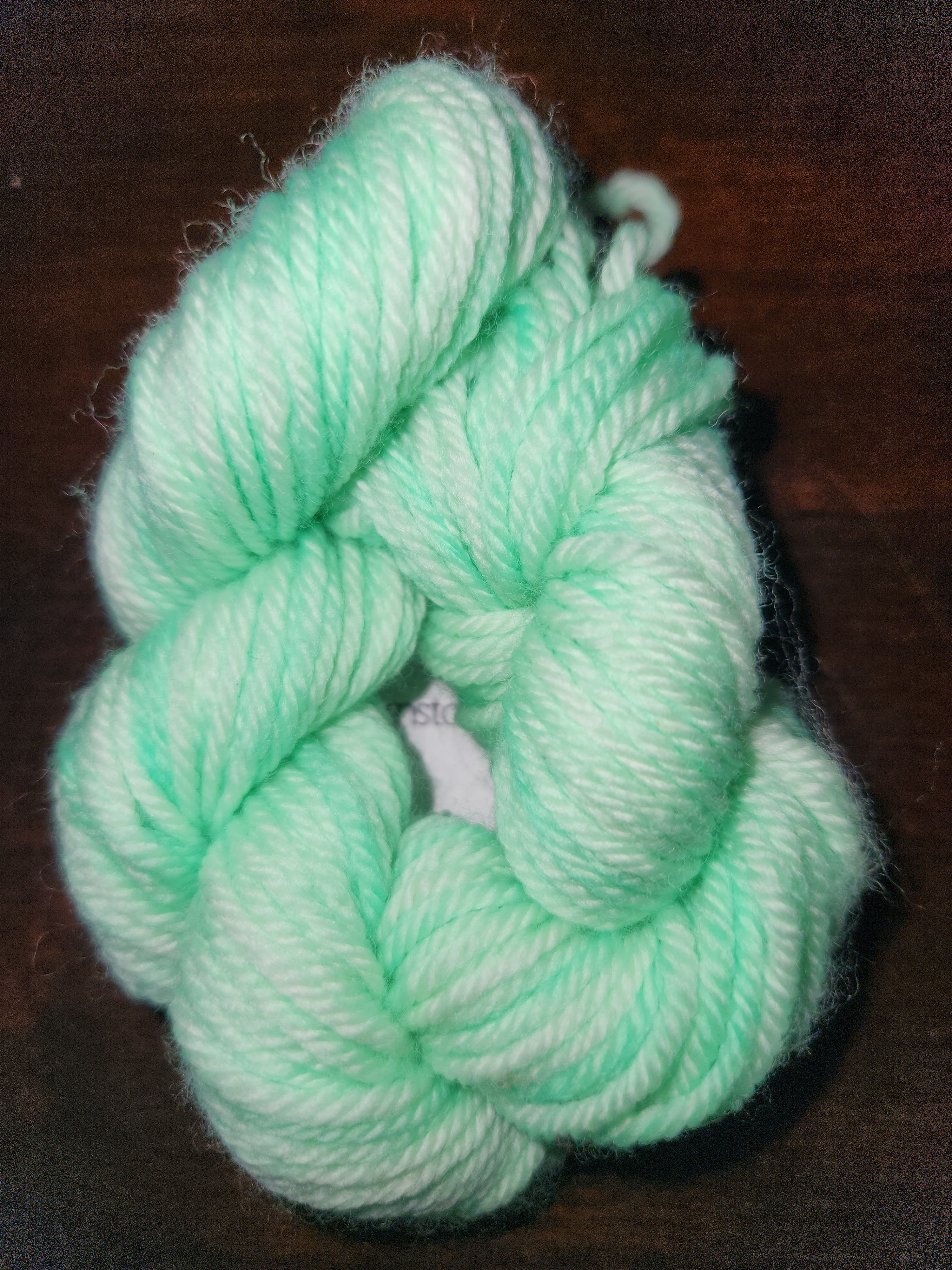 Mint - 20g Skein, 100% Fine superwash Merino wool, Worsted weight