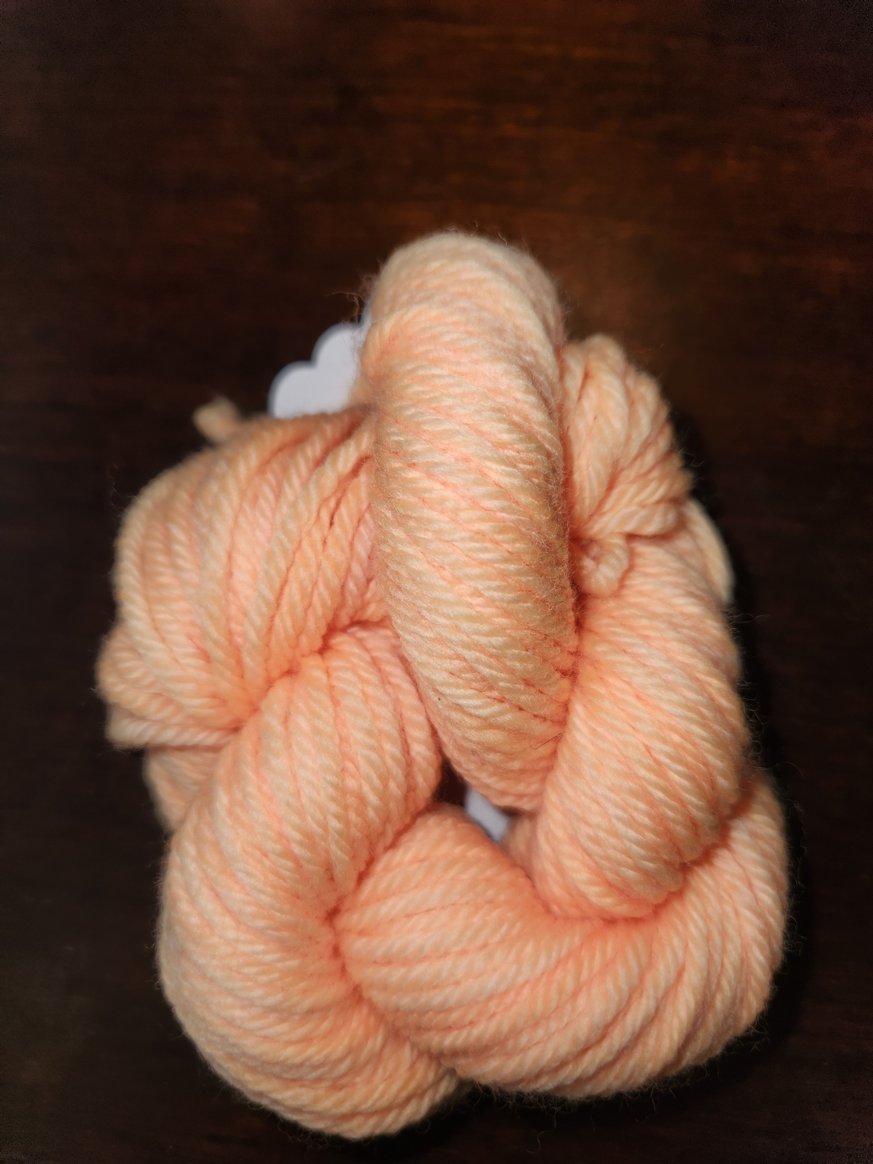 Orange Sherbert - 20g Skein, 100% Fine Superwash Merino Wool, Worsted weight