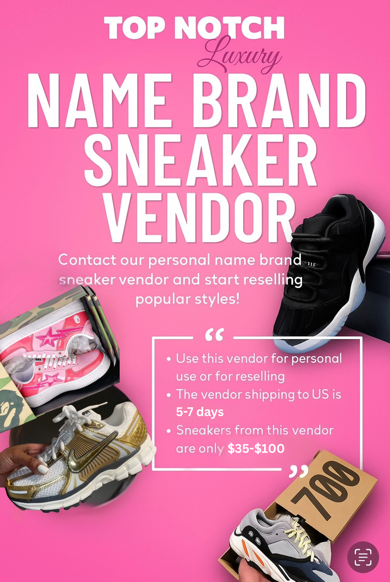 Personal Name Brand Sneakers Vendor