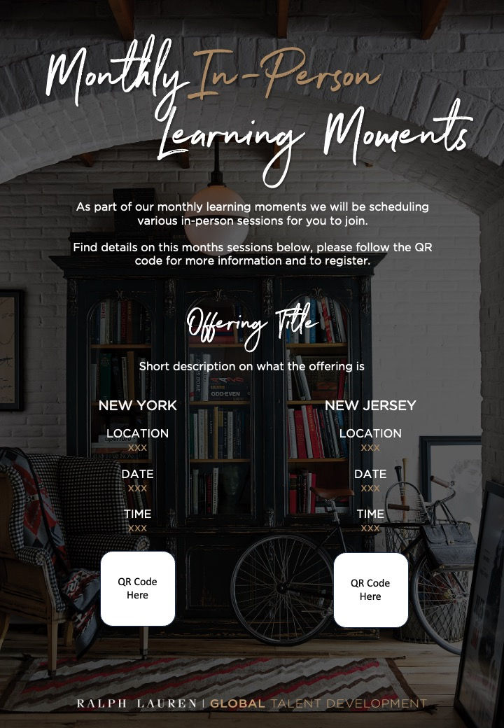 In person Learning template