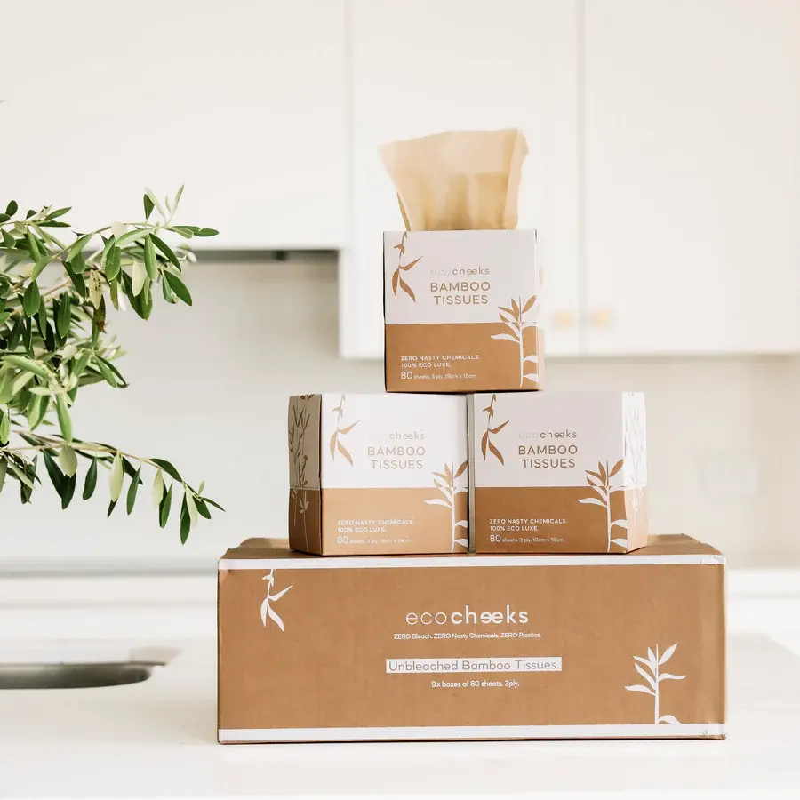 Eco Cheeks Unbleached Bamboo Tissues (1 box)