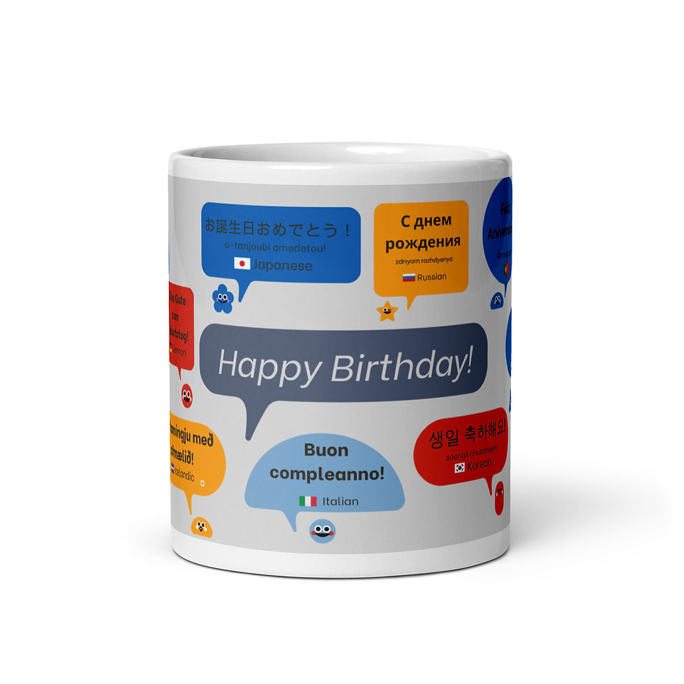 Thumbnail: Worldwide Languages 'Happy Birthday' Glossy Mug