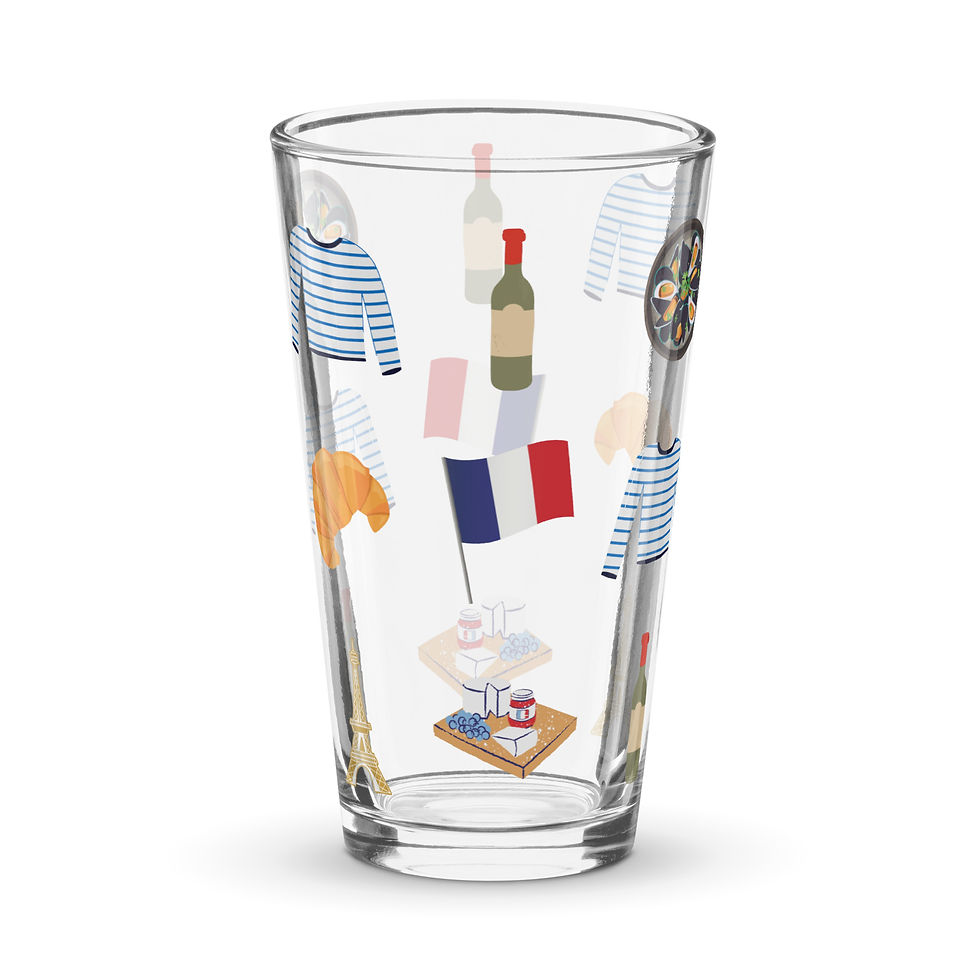 Thumbnail: French Patterned Shaker Pint Glass