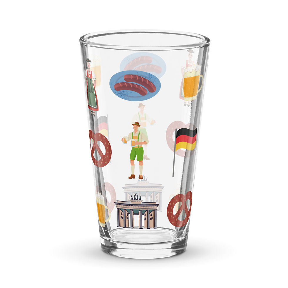 Thumbnail: German Patterned Shaker Pint Glass