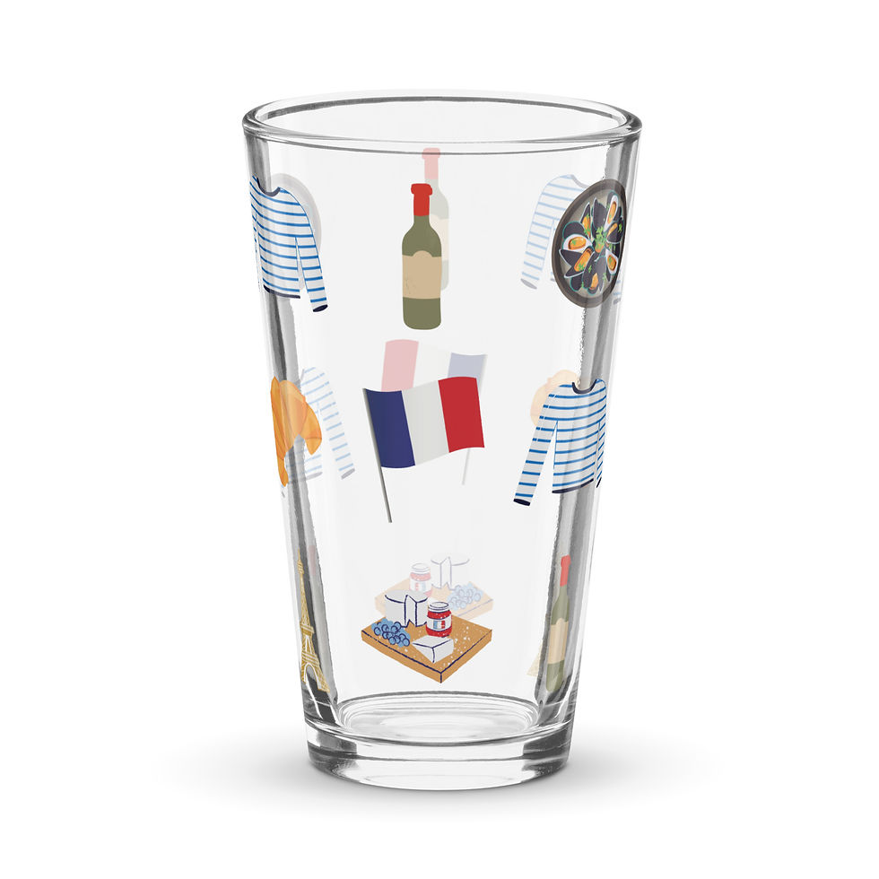 Thumbnail: French Patterned Shaker Pint Glass