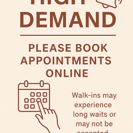 📣 We're Experiencing High Volume – Book Your Appointment Today!