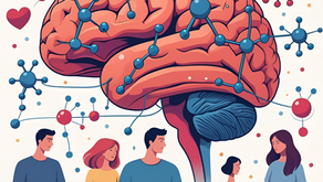 Ilustración de cómo el amor se construye en el cerebro y conecta emociones y relaciones humanas.