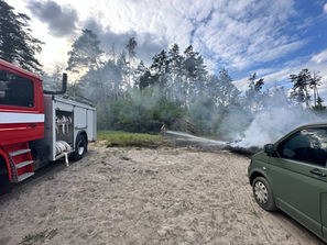 Силами добровільного формування цивільного захисту варти локалізовано пожежу на Ірпінському міському кладовищі