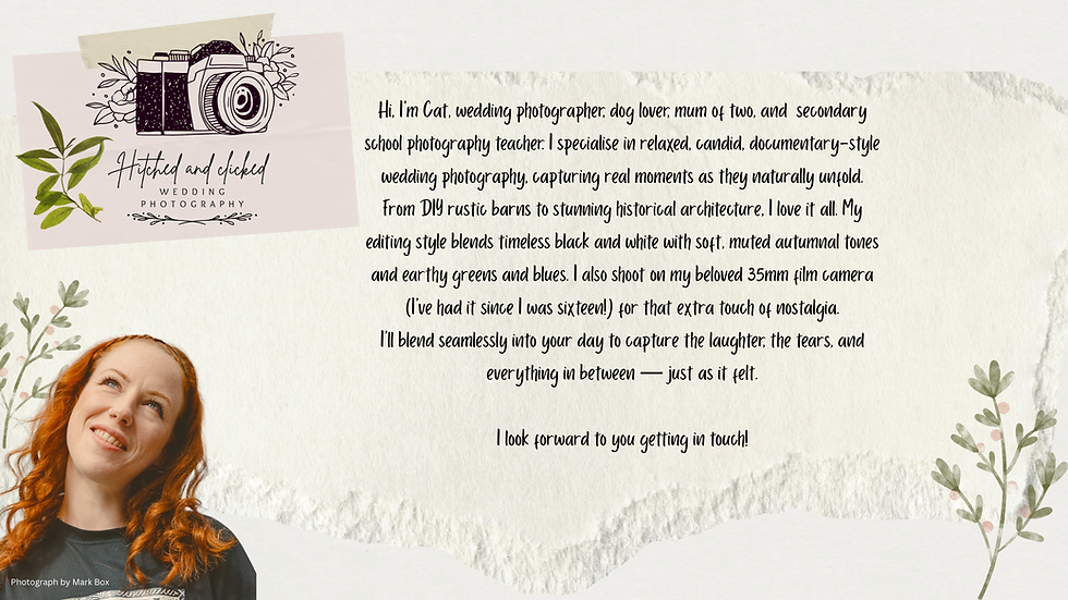 Meet me about me bio Catarina Clifford Hitched and Clicked Cambridge uk wedding photographer