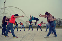 Dancers perform impressive acrobatics