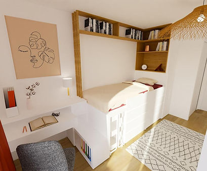 Projet Jade : transformation d’une chambre d’adolescente à Paris. Un coaching déco signé Librespace pour créer une ambiance douce, fonctionnelle et évolutive.