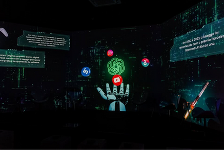 Design imersivo em 3D para a marca de tecnologia Keeggo.