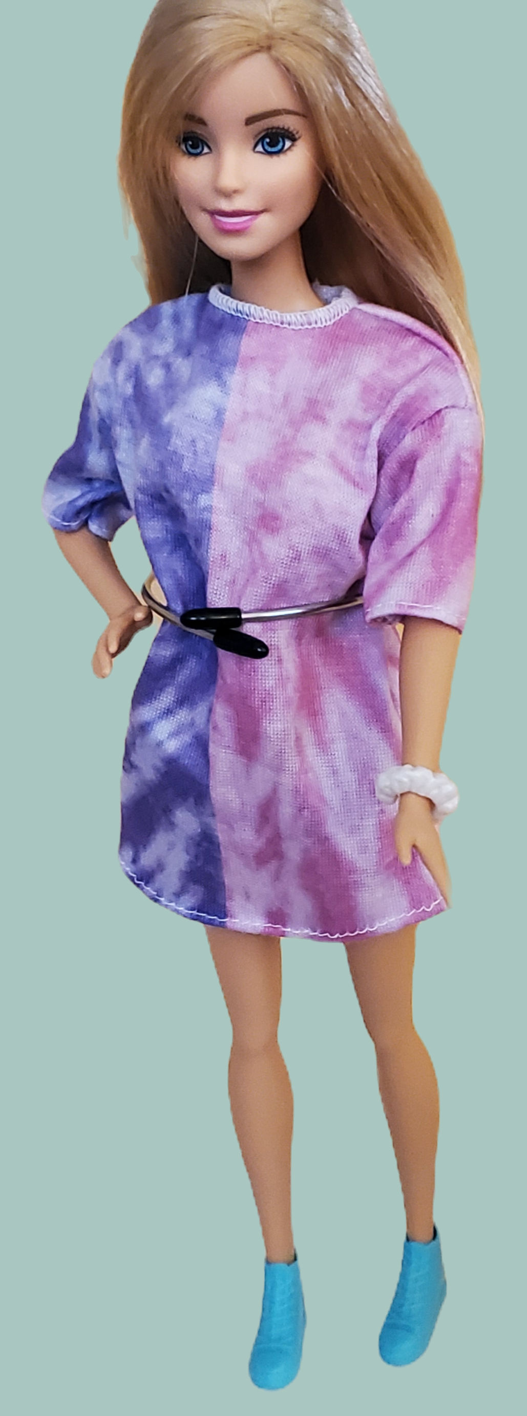 Purple and Pink Tie-Dye T-Shirt Dress
