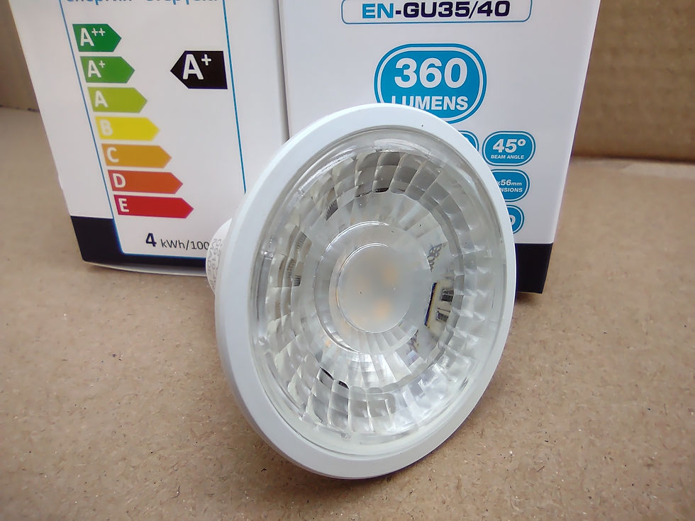 Thumbnail: 10x Pack 240v GU10 LED Down Lights. White + LED Bulbs. 3.5w=50w