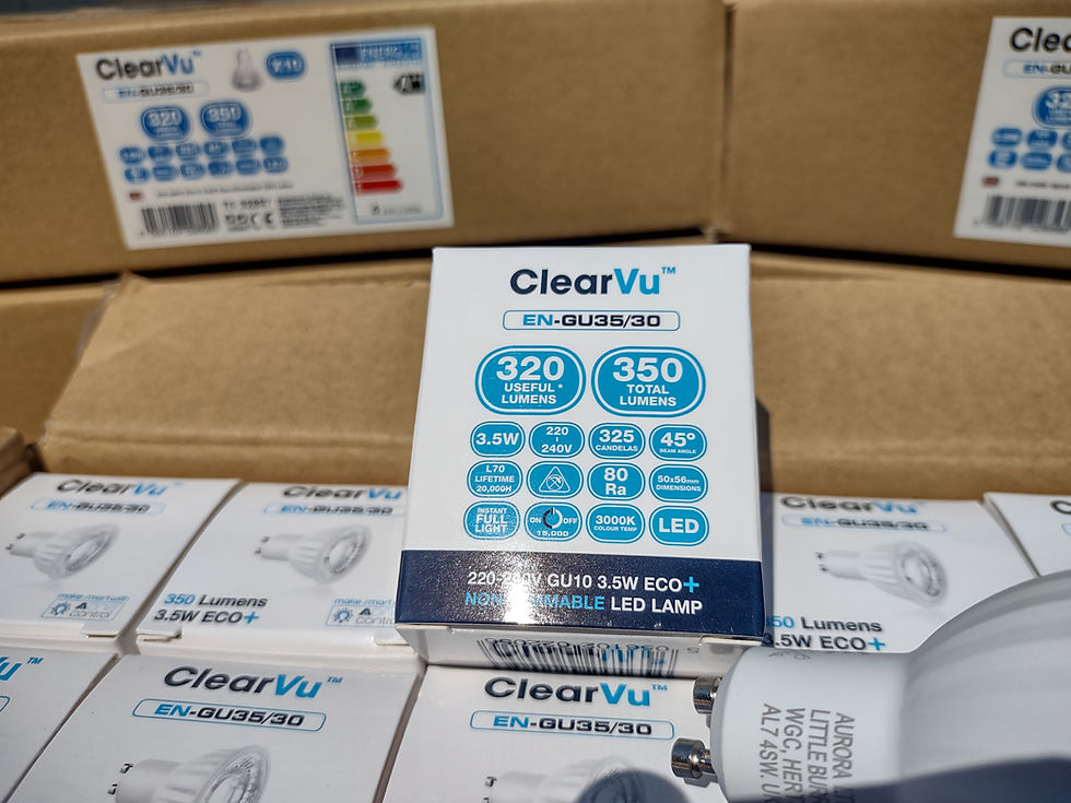 Thumbnail: 50x Pack of Aurora GU10 240V 3000k Warm White LED Light Bulb.