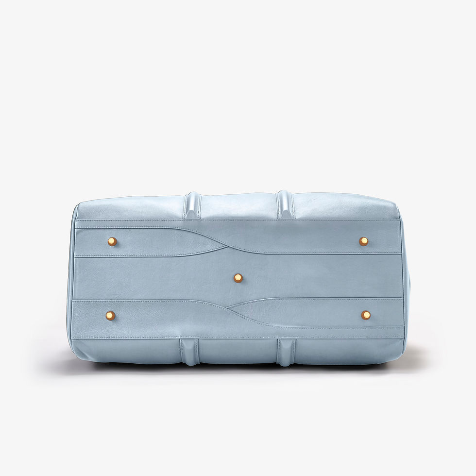 Thumbnail: BLAKE, Leather Hold-All in Sky Blue