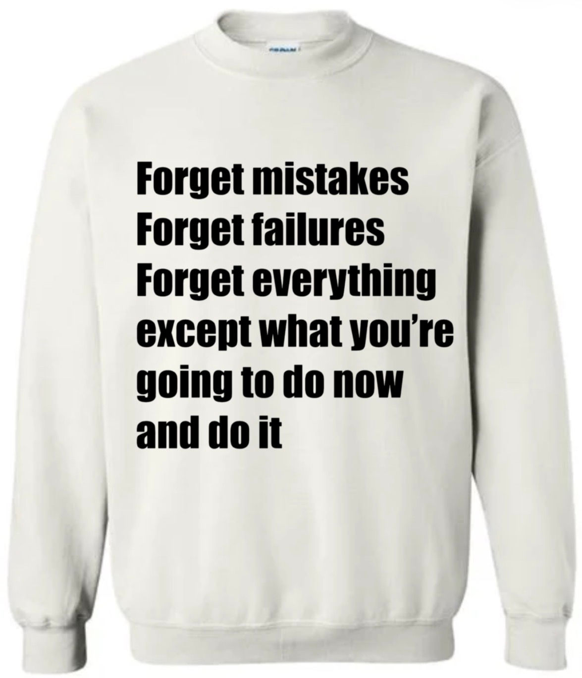 Forget Mistakes, Forget Failures... Crewnecks(Gildan)