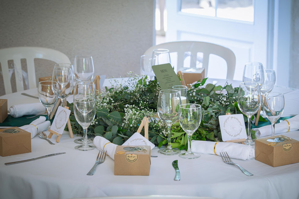 Cercle de feuillage dîner